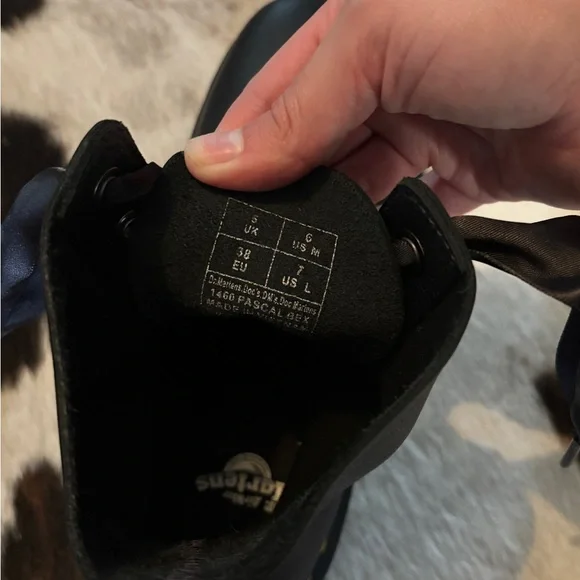 Dr. Martens Black Leather Boots with Satin Laces - Picture 5 of 5